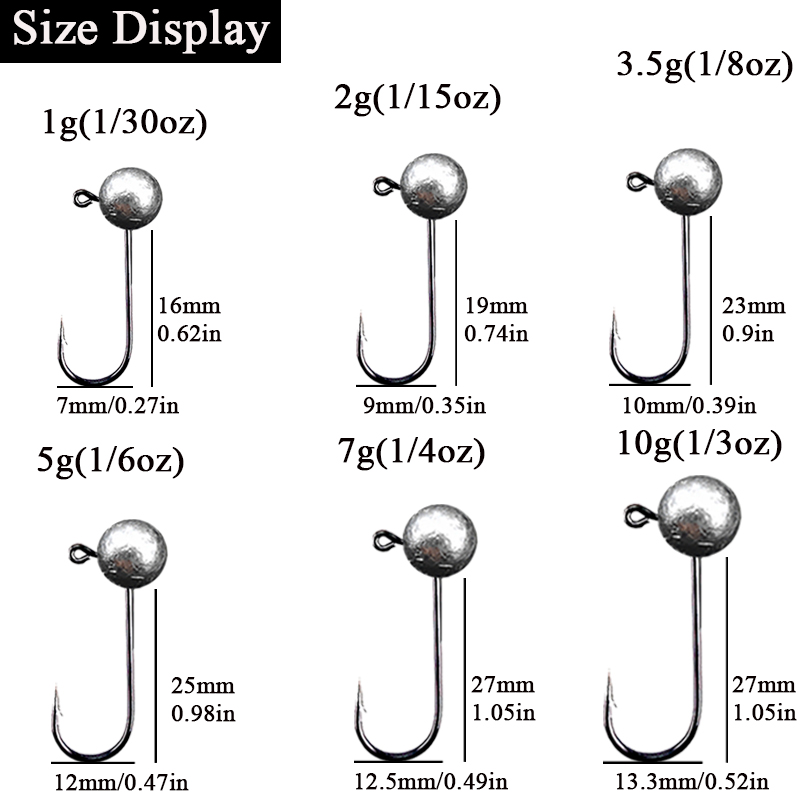 10 pz/lotto Jig Head Amo Da Pe - Fishing Hook Barbless recensione e prezzo