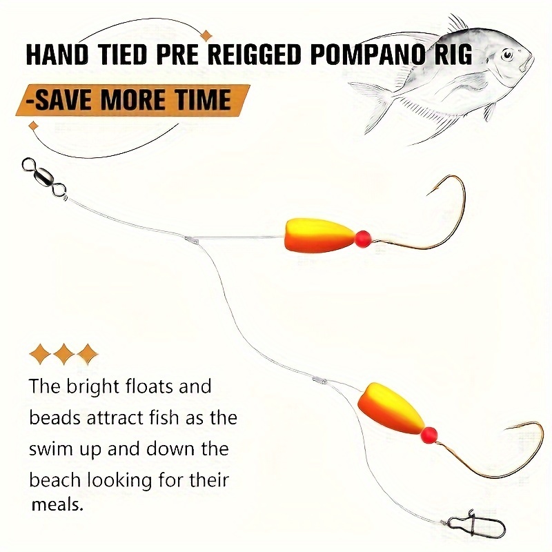 3 pezzi Pompano Rigs Impianti  - Fishing Hook Circle recensione e prezzo