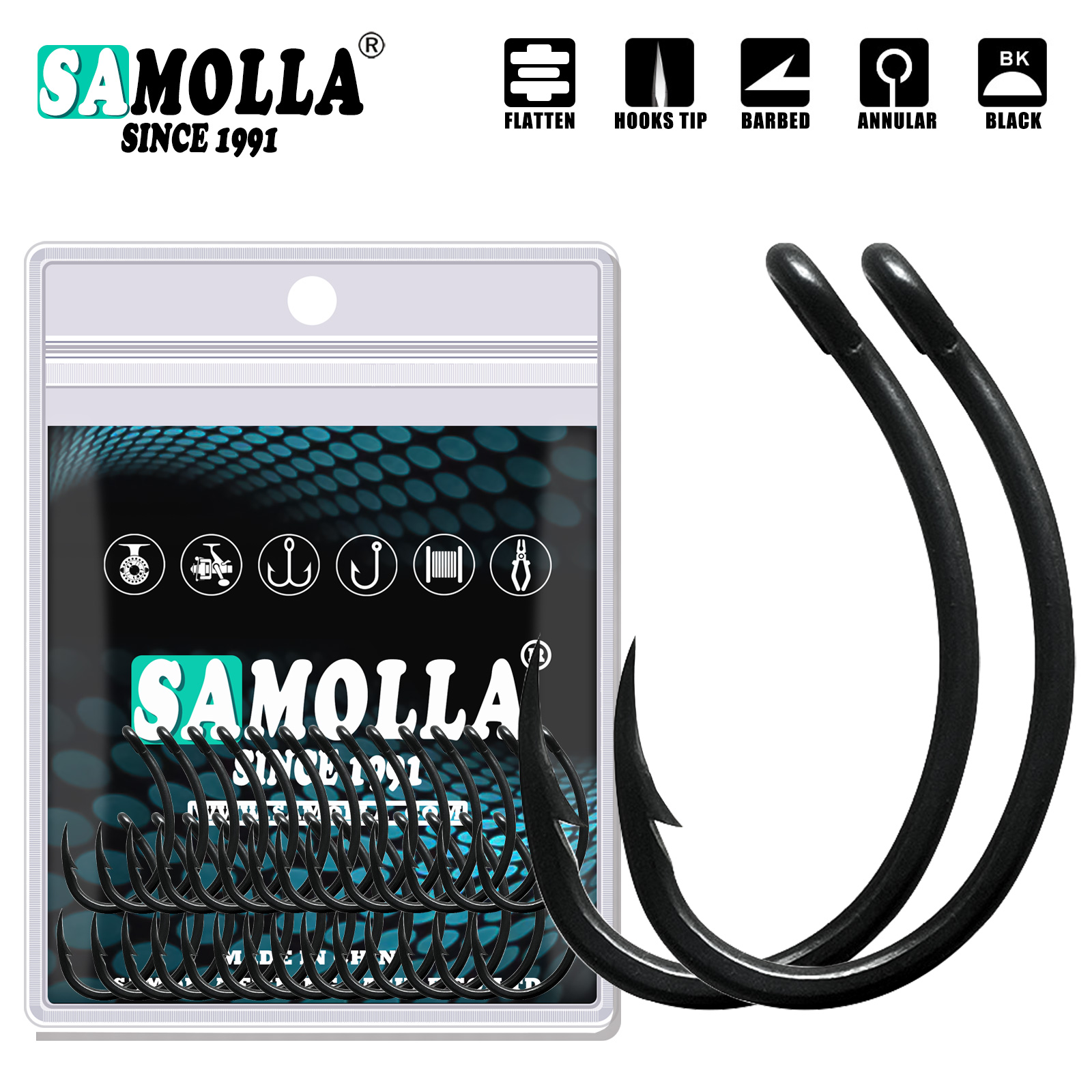 50 pezzi ami da pesca alla car - Fishing Hook Offset recensione e prezzo