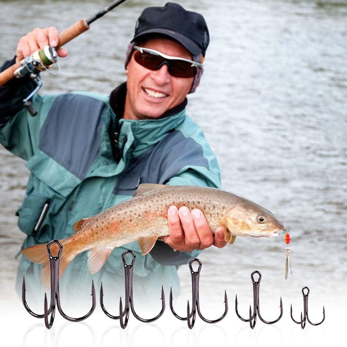 Kit di ami da pesca triplo 50/ - Fishing Hook Circle recensione e prezzo