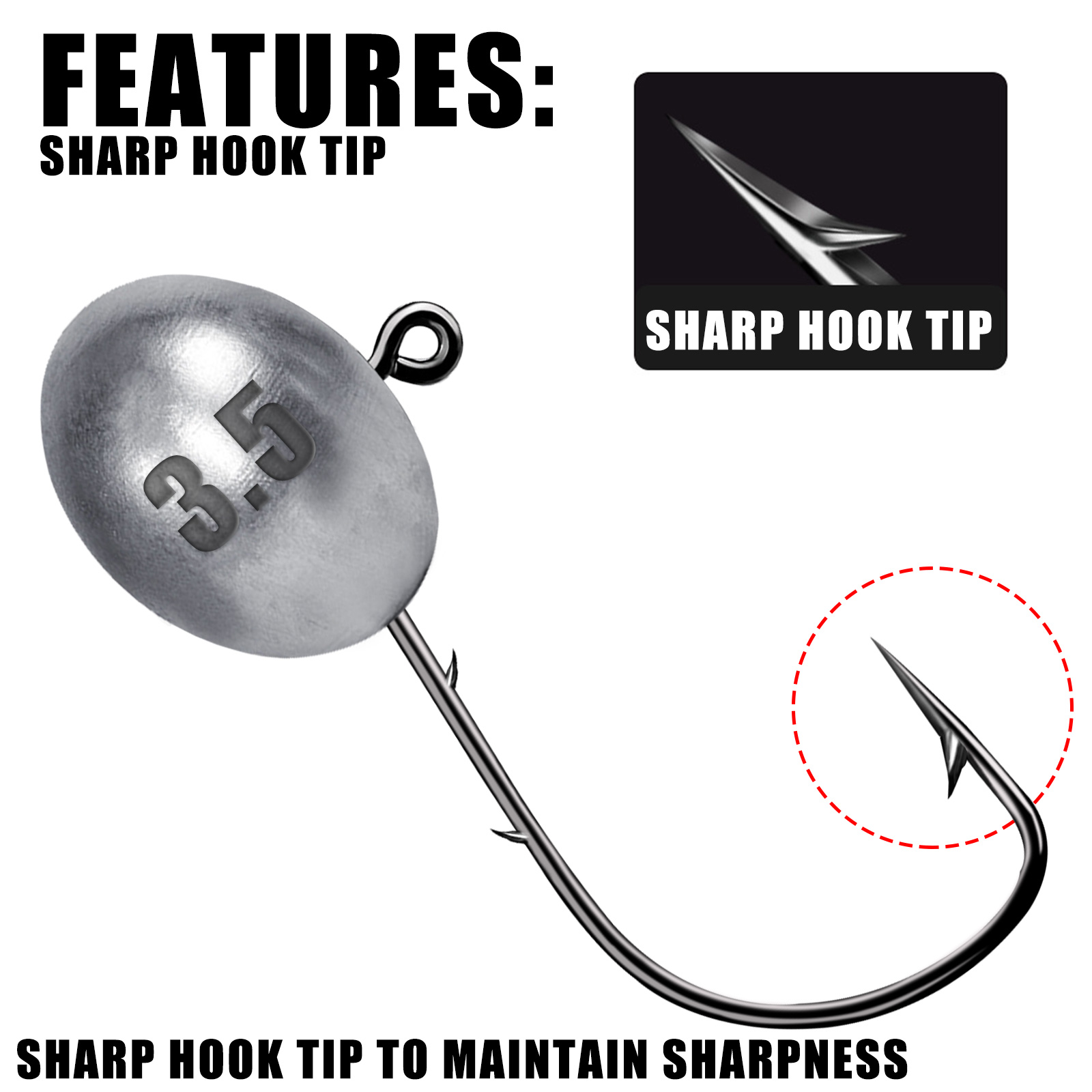 Jig Head Hook 1X Rockfish Ajin - Fishing Hook Offset recensione e prezzo